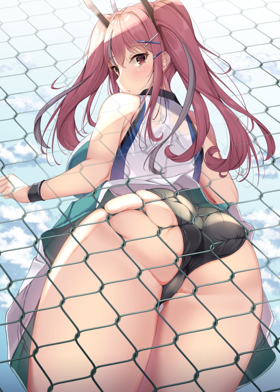 Fukuda Shuushi Azur Lane Bremerton Azur Lane Ass Pantsu Skirt Lift